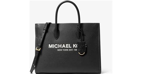 michael kors medium shoulder vanessa tote black leather|Michael Kors mirella tote.